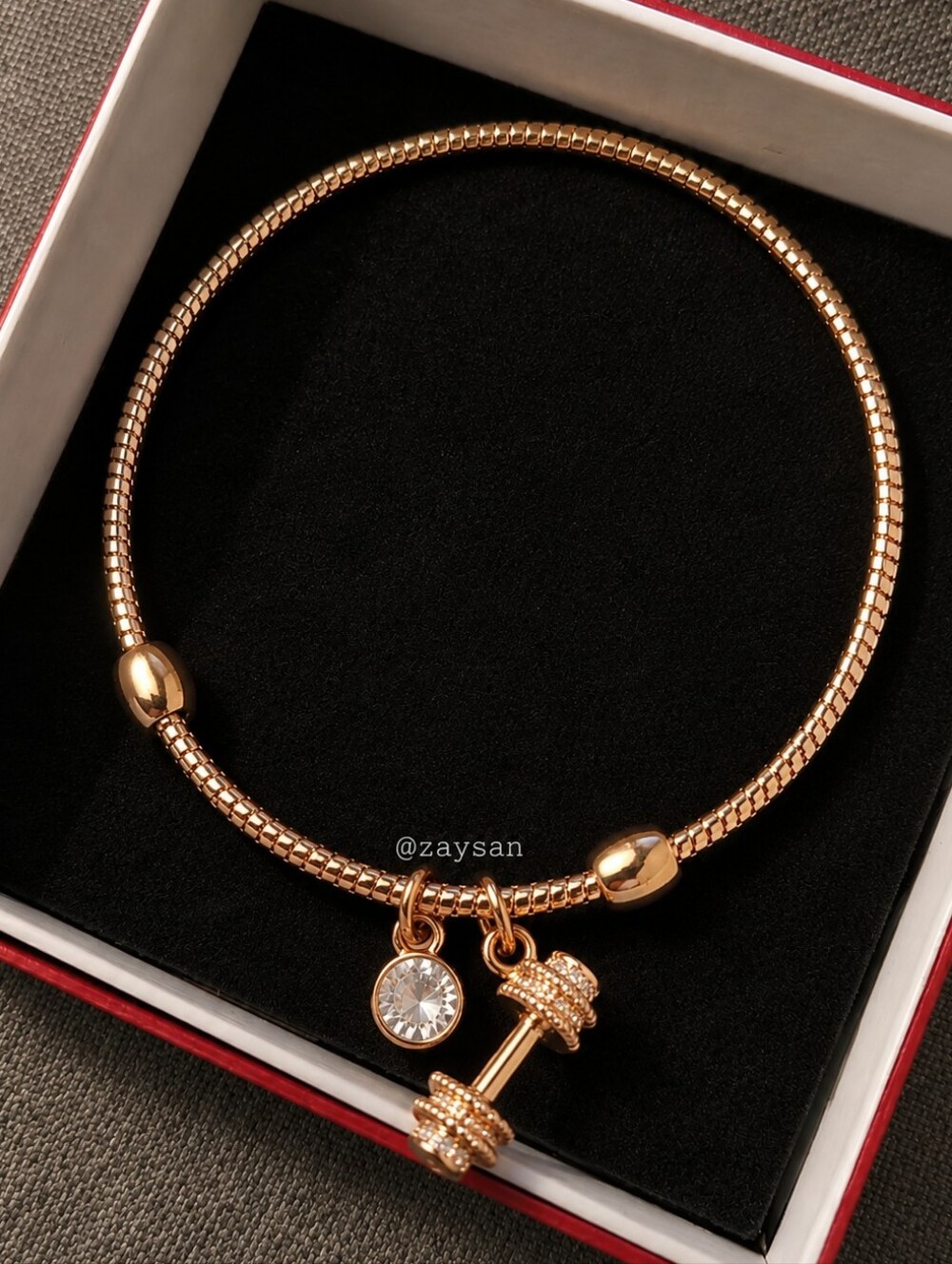 Pick 1! NIB Rose Gold Charm Bangle Bracelet - Bee 🐝 or Bar Charm - Picture 6 of 8
